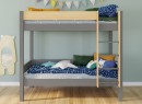 Lit superposé en pin massif 90x190 HOYA - Gris 1