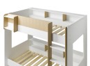 Lit superposé 3 places 90x190 MANLY - Blanc/Bois 3