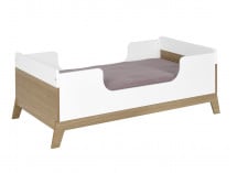 Lit bébé évolutif EKKO – Blanc/Chêne Nateo Concept - 8