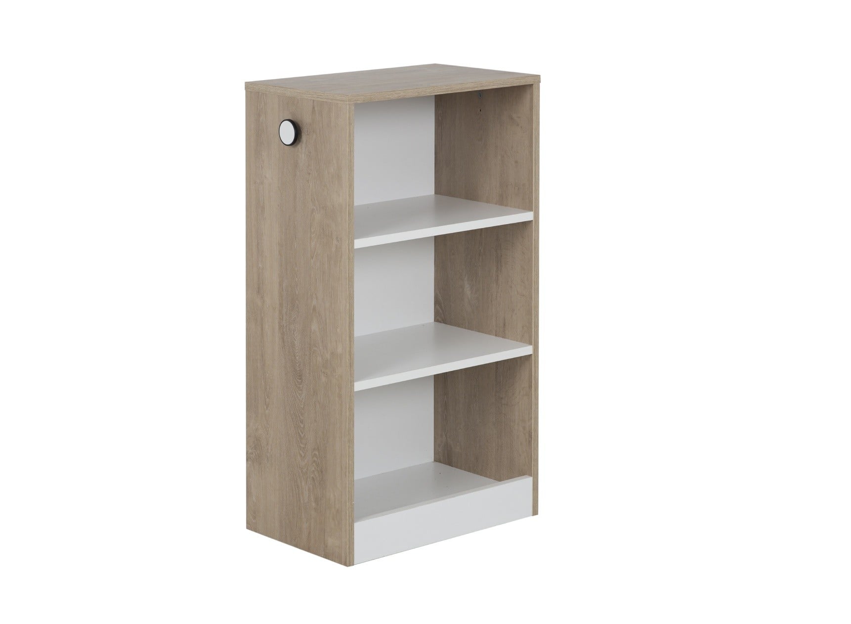 Petite bibliothèque mobile ELLIOT Blanche - fond blanc