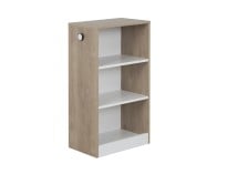 Petite bibliothèque mobile ELLIOT Blanche - fond blanc