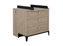 Petite bibliothèque mobile ELLIOT Ardoise - commode