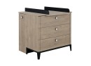 Petite bibliothèque mobile ELLIOT Ardoise - commode