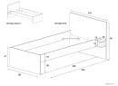 Lit enfant 90x200 ALBI  - Dimensions
