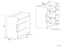 Etagères ANDY - Dimensions