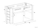 Lit mi-hauteur ANDY - Dimensions