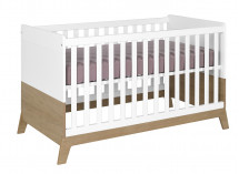 Lit bébé évolutif EKKO – Blanc/Chêne Nateo Concept - 5