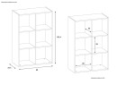 Bibliothèque 6 cases ANGEL Nateo Concept dimensions