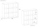 Bibliothèque 9 cases ANGEL Nateo Concept dimensions
