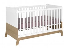 Lit bébé évolutif EKKO – Blanc/Chêne Nateo Concept - 6