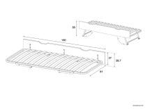 Tiroir gigogne 90x190 BRISBANE - Dimensions