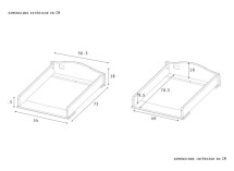 Plan à langer pour commode CALTON -Dimensions