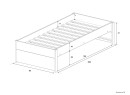 Lit enfant 90x200 avec tête de lit PRADO Nateo Concept - dimensions