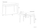 Bureau 2 tiroirs VOLT – Blanc/Bois Nateo Concept - dimensions