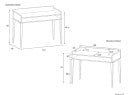 Bureau à casier VOLT – Blanc/Bois Nateo Concept - dimensions
