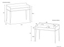 Bureau à casier VOLT – Blanc/Bois Nateo Concept - dimensions