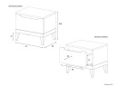 Chevet avec tiroir VOLT – Blanc/Hêtre Nateo Concept - dimensions