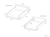 Plan à langer pour commode VOLT Nateo Concept - dimensions