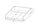 Chambre bébé complète WOOD - Chêne Vintage  - dimensions plan à langer