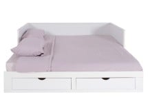 Lit banquette extensible MIHO - Ouvert sur fond blanc