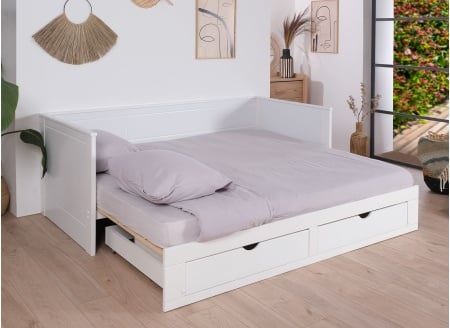 Lit banquette extensible MIHO - Ouvert de 3/4