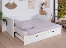 Lit banquette extensible MIHO - Ouvert de 3/4