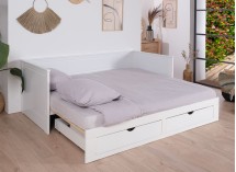 Lit banquette extensible MIHO - Ouvert de 3/4