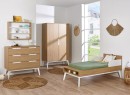 Chambre enfant VINTAGE en blanc et chêne évoluée