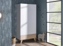 Armoire 2 portes 1 tiroir HAXO – Blanc/Pin Nateo Concept - 1
