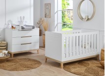 Chambre bébé Duo VOLT - Blanc/Hêtre