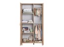 Armoire 2 portes JULIA ouverte sur fond blanc