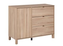Commode 3 tiroirs 1 porte JULIA sans plan à langer