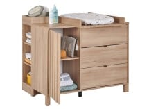 Commode JULIA avec plan à langer et bibliothèque