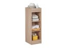 Petite bibliothèque mobile JULIA sur fond blanc avec accessoires