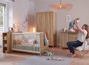 Lit bébé évolutif JULIA avec commode et armoire