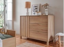 Commode 3 tiroirs 1 porte JULIA sans plan à langer