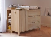 Petite bibliothèque mobile JULIA avec commode et plan à langer