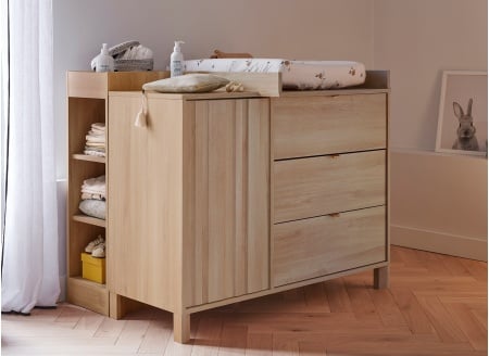 Plan à langer pour commode JULIA avec bibliothèque