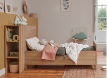 Tête de lit avec lit enfant JULIA - Fond ambiance