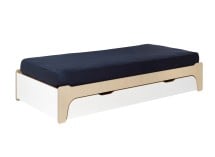 Lit enfant 90x190 KALIX - Blanc/Bois Nateo Concept - 8