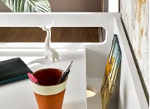 Bureau enfant à casier LEVIS Blanc - 2