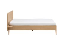 Lit double 140x190 + chevet BALI Chêne naturel - 5