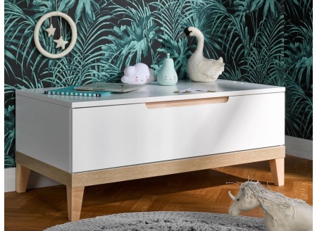 Coffre à jouet VOLT Blanc/Hêtre - 1