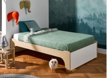 Lit Montessori 90x140 KALIX Blanc/Bois - 2