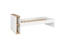Lit enfant 90x200 avec rangement ALBI Blanc/Chêne - 7