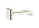 Lit enfant 90x200 avec rangement ALBI Blanc/Chêne - 7