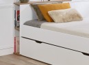 Lit gigogne rangement 90x200 ALBI Blanc/Chêne - 4