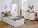 Lit gigogne rangement 90x200 ALBI Blanc/Chêne - 6