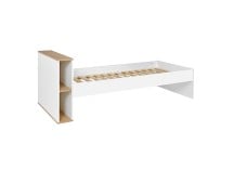 Lit gigogne rangement 90x200 ALBI Blanc/Chêne - 8