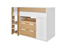 Lit mi-hauteur 90x190 ARLO - Blanc/Chêne - 7